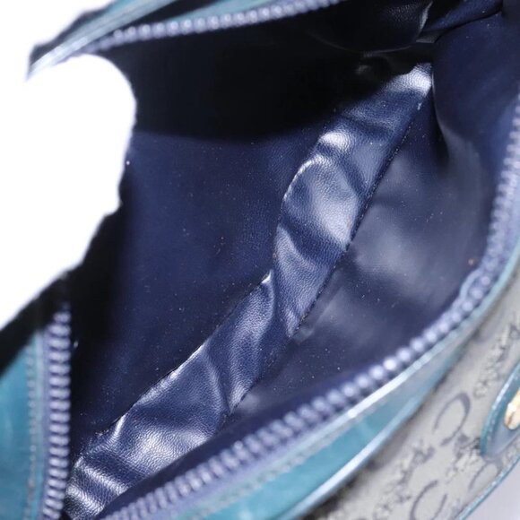 CELINE C Sulky Shoulder Bag PVC Navy Gold - Picture 14 of 15